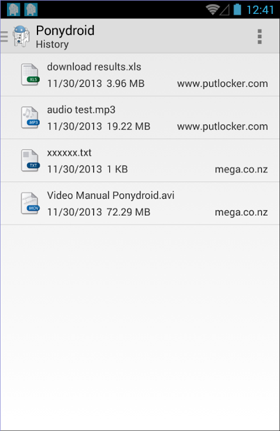 Ponydroid Download Manager