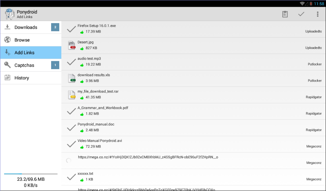 Ponydroid Download Manager