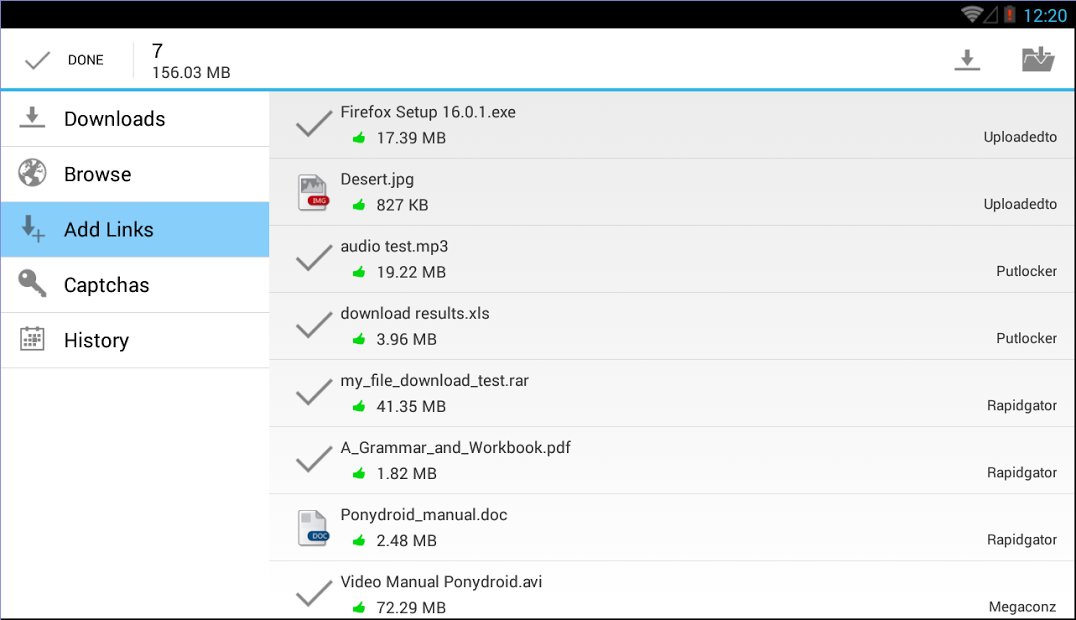 Ponydroid Download Manager