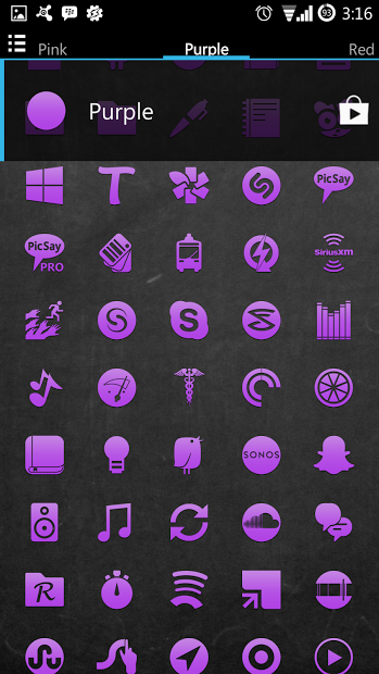 Purple Go Apex Nova Icon Theme