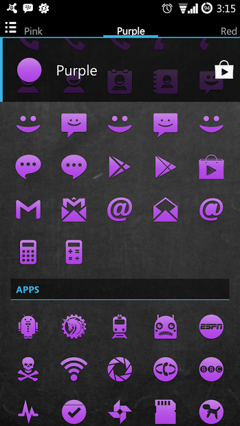 Purple Go Apex Nova Icon Theme