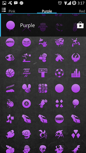 Purple Go Apex Nova Icon Theme