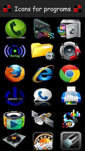 Windows launchers big icons HD