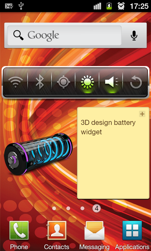 3D Design Battery Widget R3