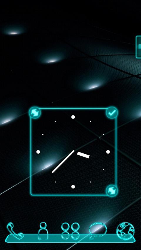 Next Launcher Theme Glow Cyan