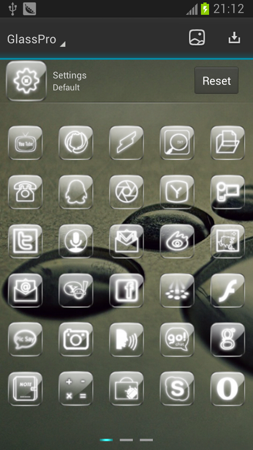 Glass Pro Next Launcher Theme