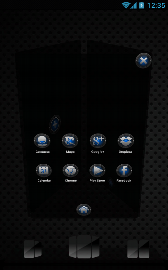 Next Launcher Black Blue Theme