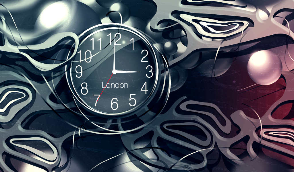 Black clock live wallpaper HD