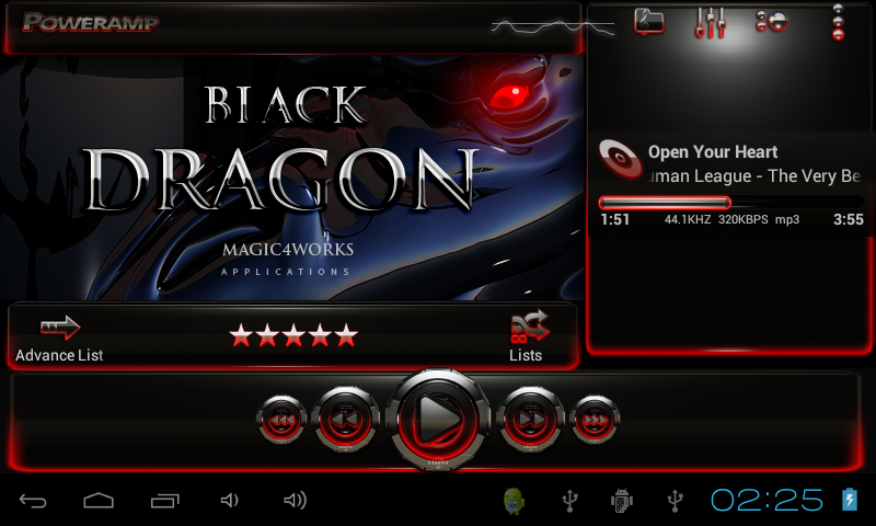 black dragon poweramp skin
