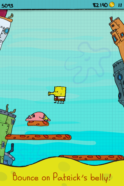 Doodle Jump SpongeBob (Free Shopping)