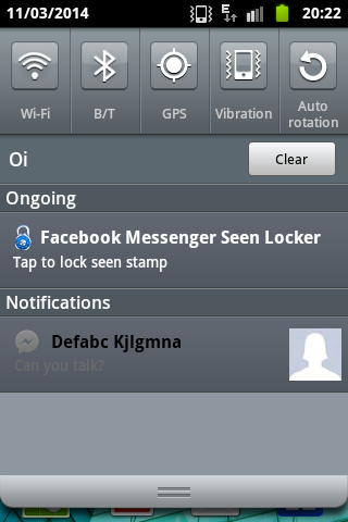 Facebook Messenger Seen Locker