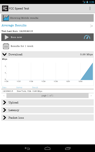 FCC Speed Test