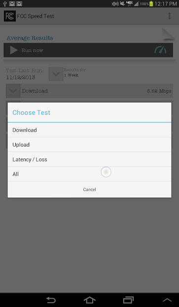 FCC Speed Test