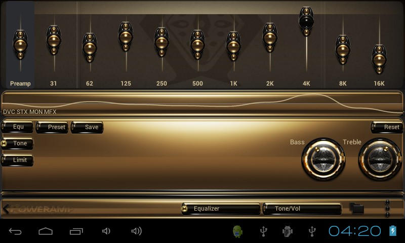 Golden Empire HD Poweramp skin