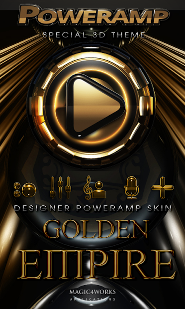 Golden Empire HD Poweramp skin