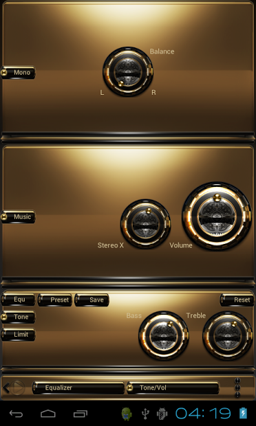 Golden Empire HD Poweramp skin