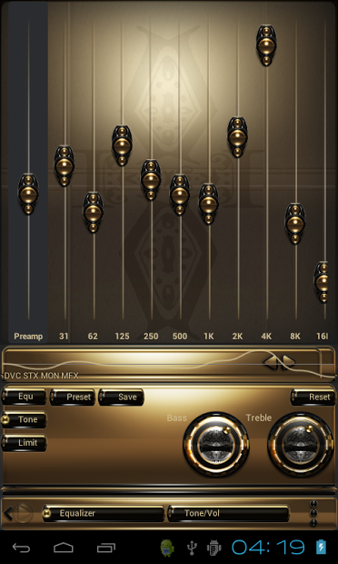 Golden Empire HD Poweramp skin