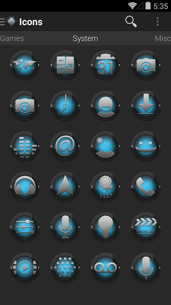Icon Pack - Black and ICS