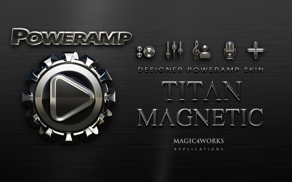 Magnetic Poweramp skin theme
