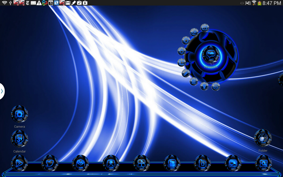 Next 3D Theme Blue Twister