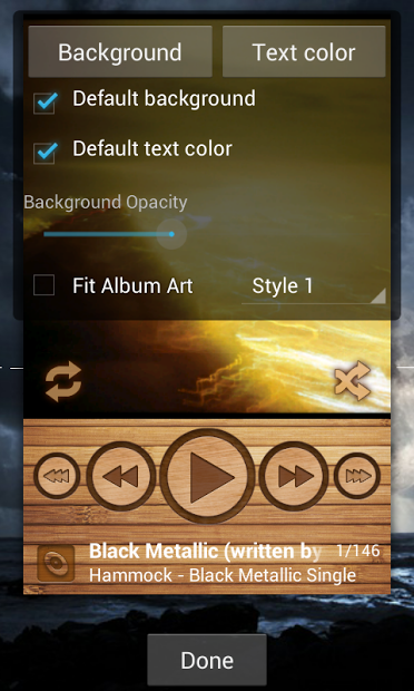 PowerAmp Wood Widget