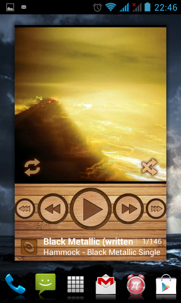 PowerAmp Wood Widget