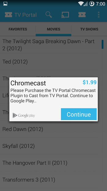 TV Portal Chromecast Plugin
