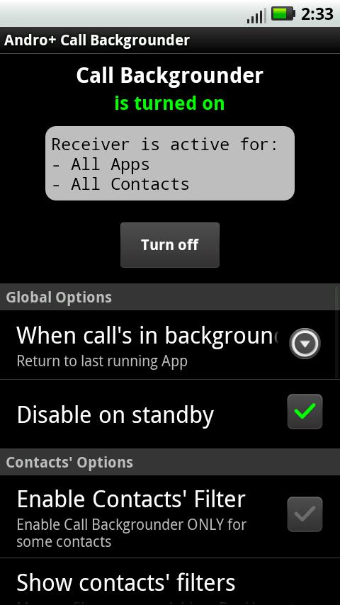 Andro+ Call Backgrounder
