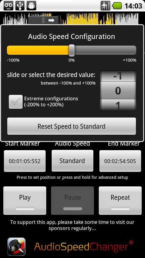 Audio Speed Changer