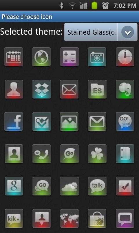 Color Glass Theme GO Laucher