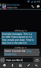 GO SMS THEME - Smooth ICS Blue
