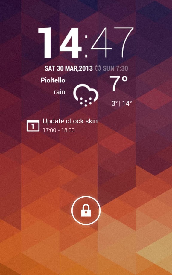 cLock Weather Widget UCCW skin