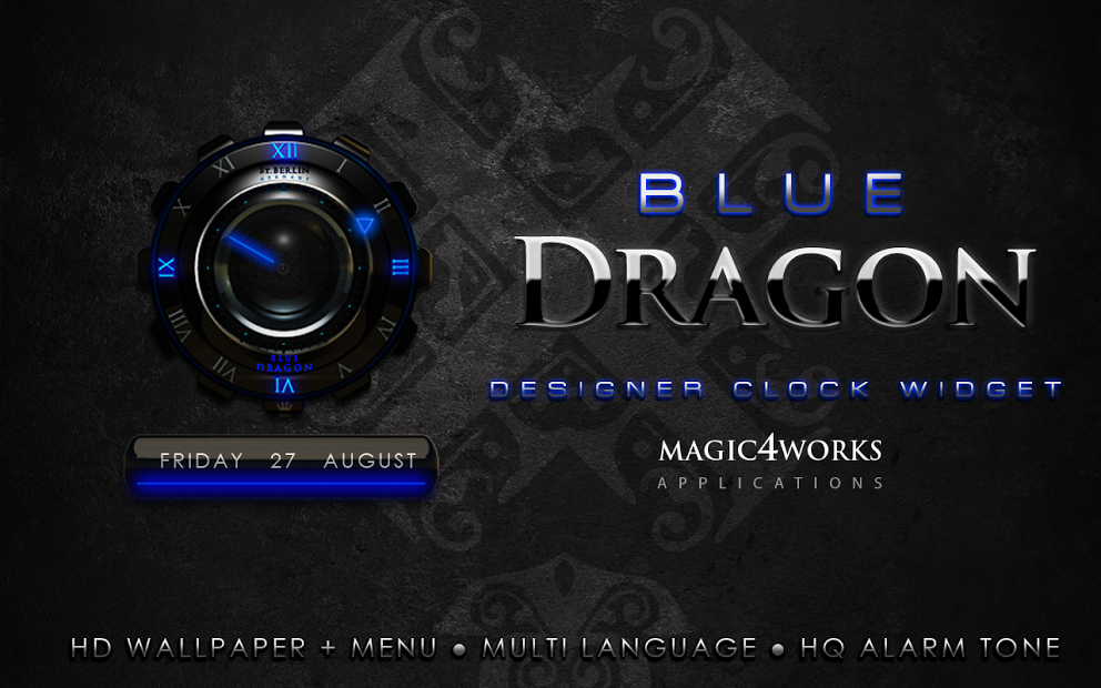 blue dragon laser clock