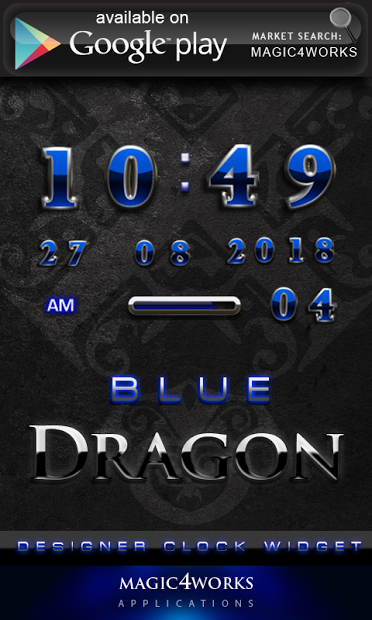 blue dragon laser clock