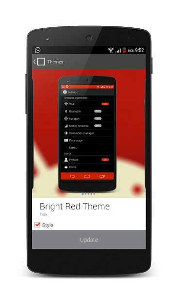 Bright Red Theme CM11.0 Theme