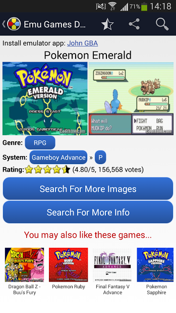 Emulator Games Database