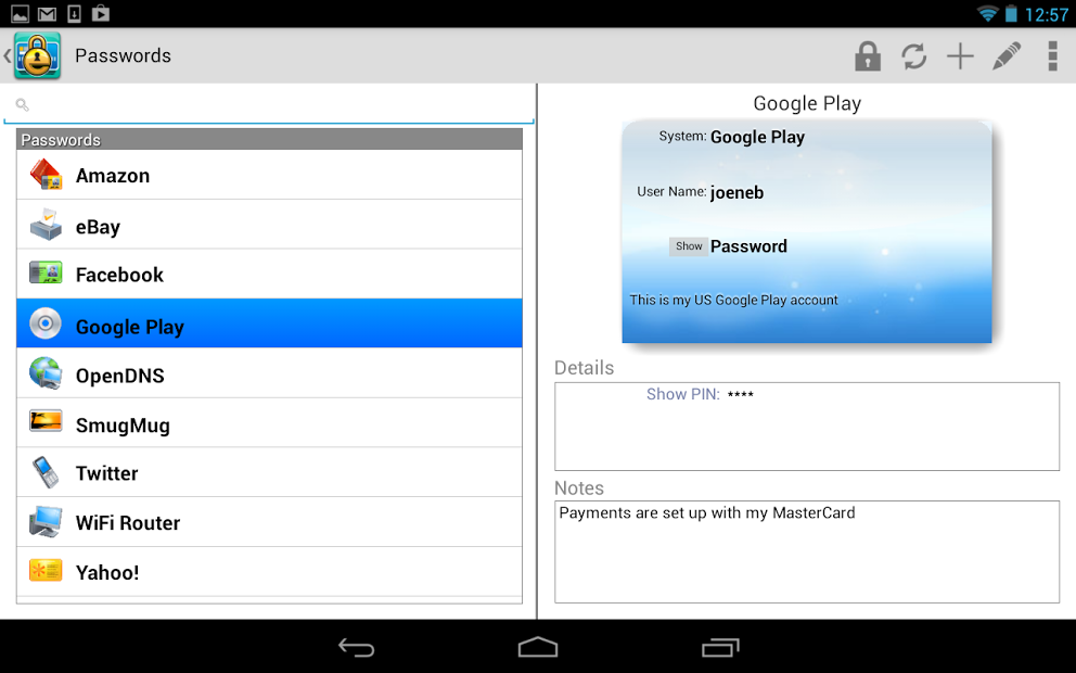 eWallet - Password Manager