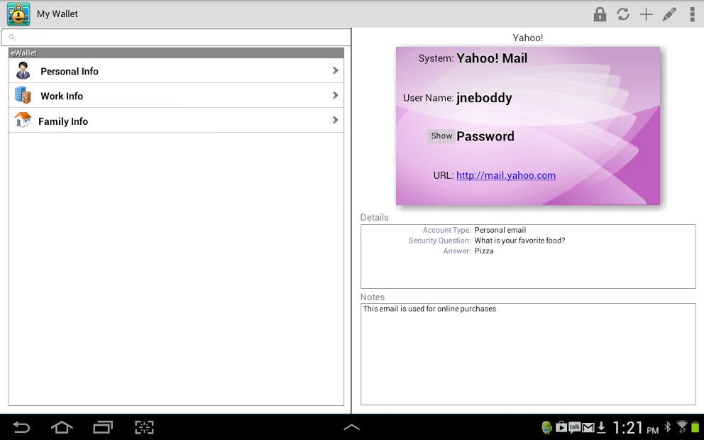 eWallet - Password Manager