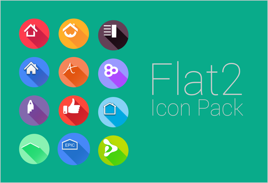 FLAT2 SHADOW ICON PACK HD