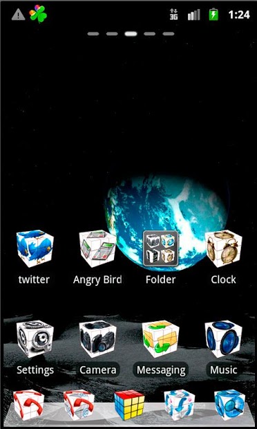 go launcher theme rubik 3d