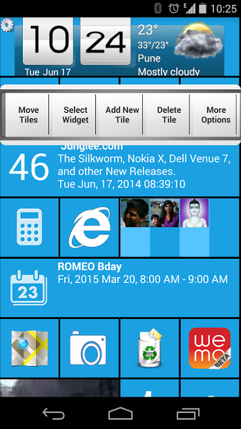 Home 8 + Launcher aLive Tiles