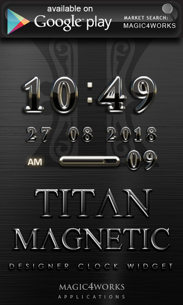 MAGNETIC designer clock widget
