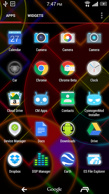 Neon Moonshine Launcher Theme