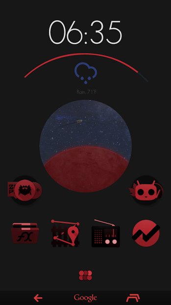 Red Moonshine Launcher Theme