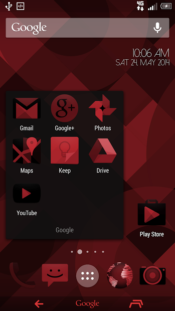 Red Moonshine Launcher Theme