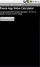 Peace App Value Calculator