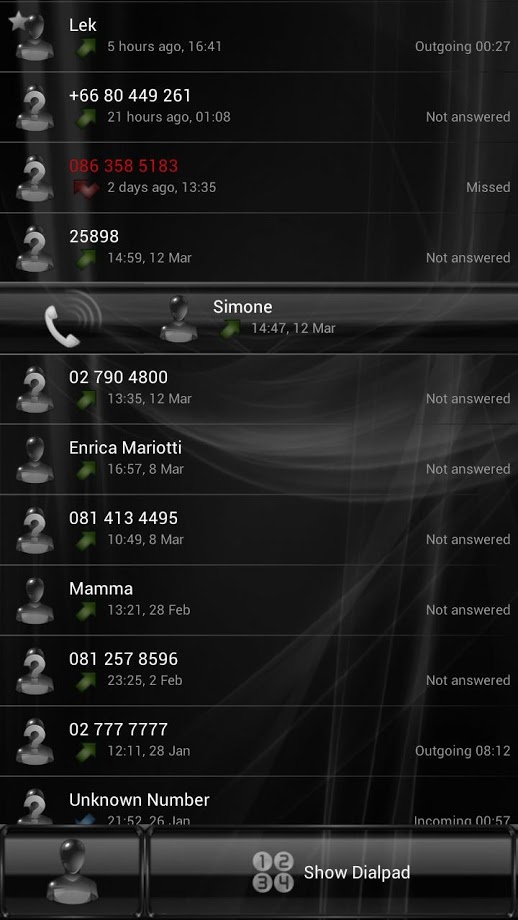 exDIaler GlassMetalFrameBlack