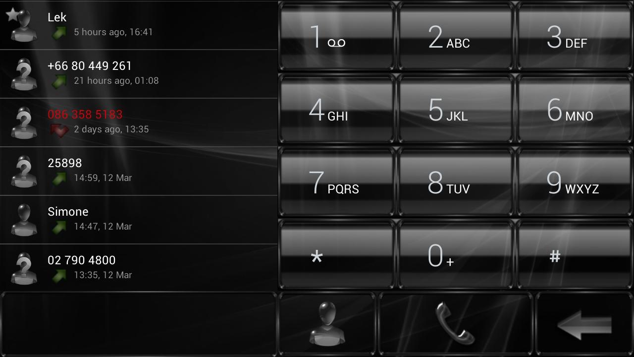 exDIaler GlassMetalFrameBlack