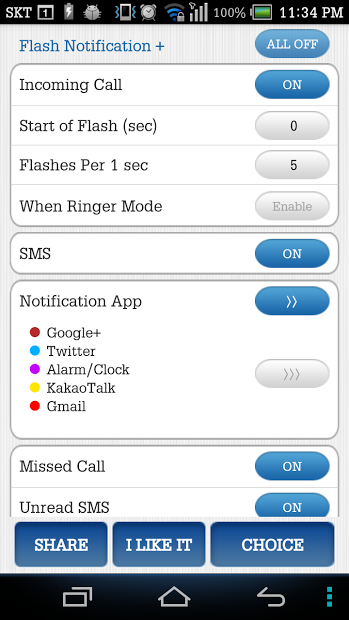 Flash Notification for All App