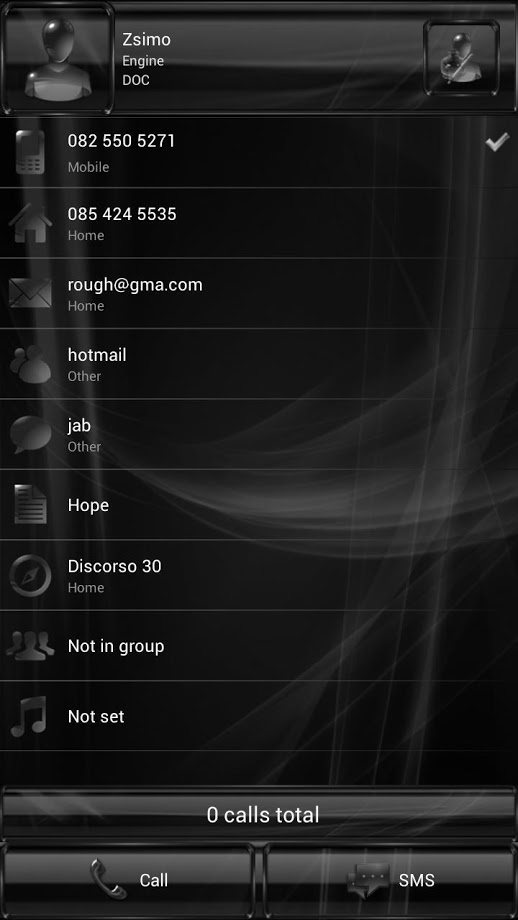 exDIaler GlassMetalFrameBlack